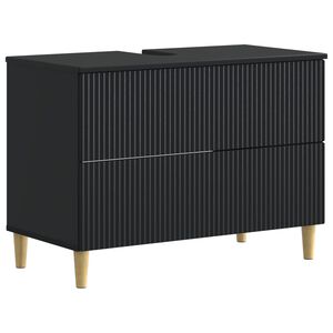vidaXL Bathroom Sink Cabinet ARNHEM Black 82 x 41x 59 cm