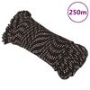 vidaXL Boat Rope Black 3 mm 250 m Polypropylene