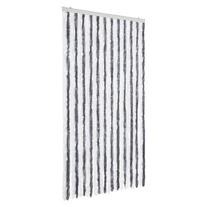 vidaXL Fly Curtain Grey and White 100x200 cm Chenille