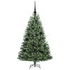 vidaXL Artificial Hinged Christmas Tree Green 120 cm PVC and Metal