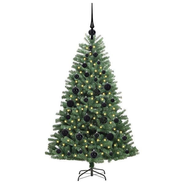 vidaXL Artificial Hinged Christmas Tree Green 120 cm PVC and Metal