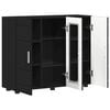 vidaXL Wooden Cabinet Black 88.5 x 30.5 x 73 cm Engineered Wood