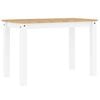 vidaXL Dining Table PANAMA White 112x60x75 cm Solid Wood Pine