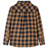 Kids' Plaid Shirt Cognac and Blue 104
