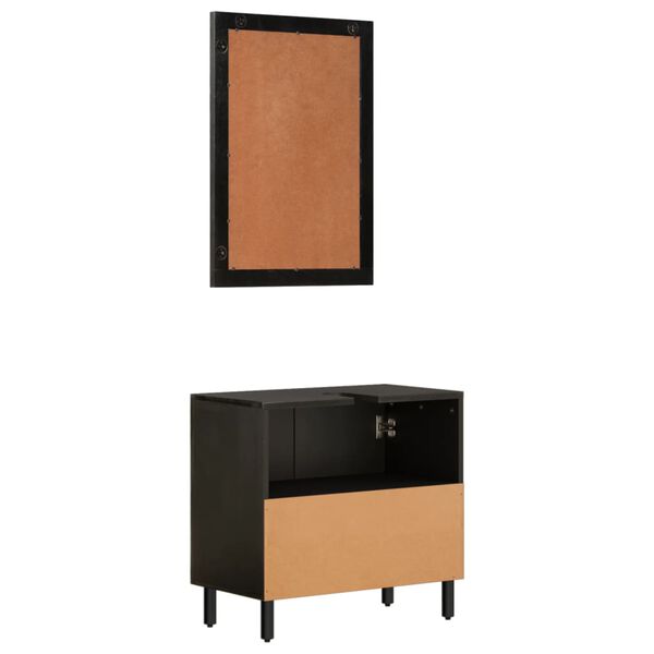 vidaXL 2 Piece Bathroom Cabinet Set Solid Wood Mango