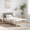 vidaXL Bed frame Brown and taupe 80 x 200 cm Solid pine wood
