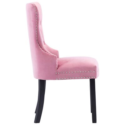 vidaXL Dining Chairs 2 pcs Pink Velvet