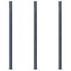 vidaXL Fence Posts 3 pcs Dark Grey 185 cm Aluminium