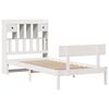 vidaXL Bookcase Bed without Mattress White 90x190 cm Single Solid Wood Pine