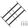 vidaXL Security Grille for Windows with 3 Crossbars 3 pcs 43-74 cm