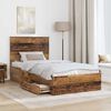 vidaXL Bed Frame with Headboard Old Wood 100 x 200 cm Engineered Wood