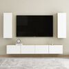 vidaXL TV Cabinets 2 pcs White and Sonoma Oak 30.5x30x90 cm Engineered Wood