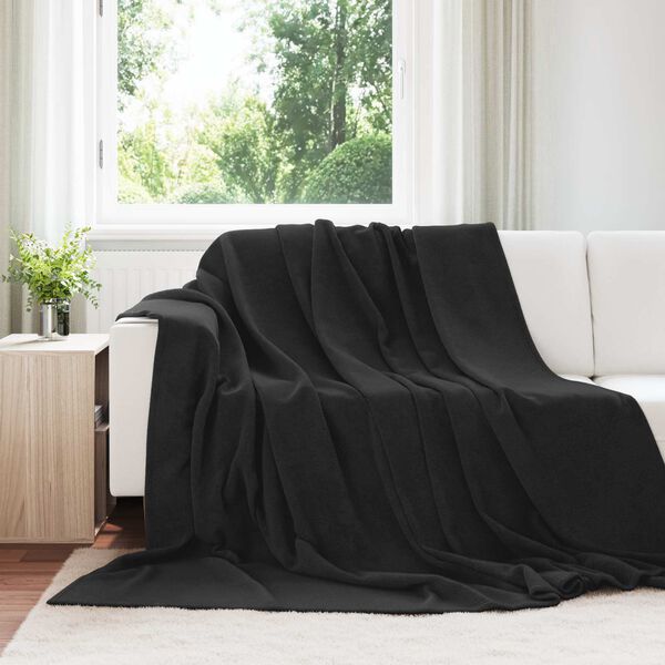 vidaXL Throw Blankets 6 pcs Black 240 x 270 cm Fleece