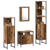 vidaXL Bathroom Furniture Set with Door 4 pcs Old wood Engineered wood
