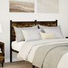 vidaXL Headboard Smoked Oak 120 cm Engineered Wood and Steel