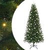 vidaXL Artificial Christmas Tree with 300 LEDs Green 240 cm PE and PVC