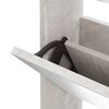vidaXL Shoe Cabinet with Mirror 3-Layer Concrete Grey 63x17x102.5 cm