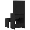 vidaXL LED Dressing Table Set 2 pcs Black Oak Engineered Wood