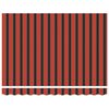 vidaXL Retractable Awning Manual Orange and Black 300 x 250 cm
