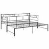 vidaXL Pull-out Sofa Bed Frame without Mattress Black Metal 90x200 cm