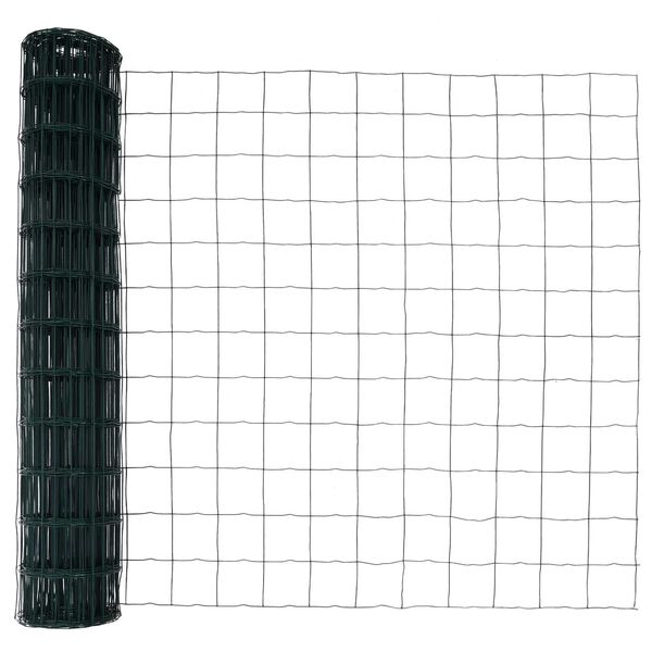 vidaXL Euro Fence Green 1.4 x 10 m PVC-coated iron