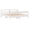 vidaXL Bed Frame without Mattress White 200x200 cm Solid Wood Pine