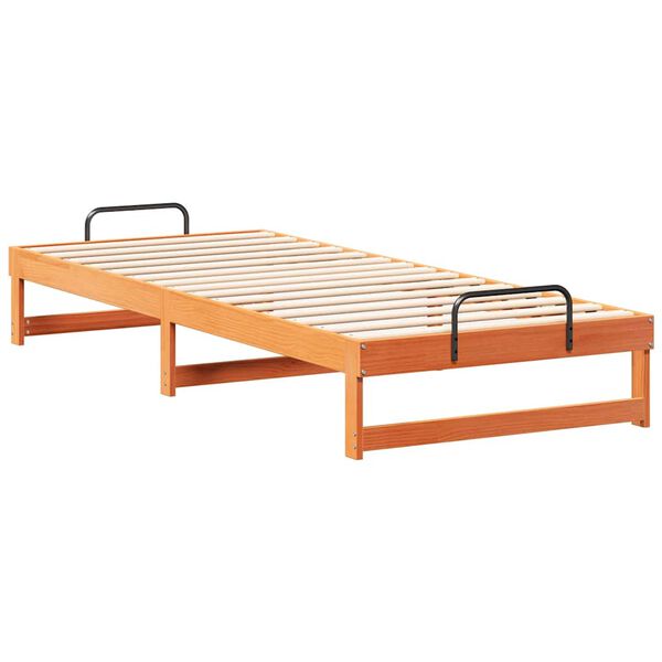 vidaXL Bed Frame Brown 90 x 220 cm Solid Pine Wood