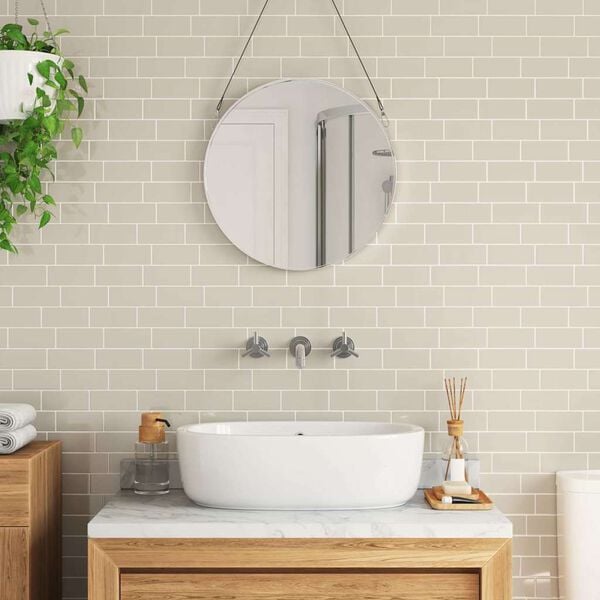 vidaXL Decorative Stickers 10 pcs Beige 29.4 x 21.4 cm