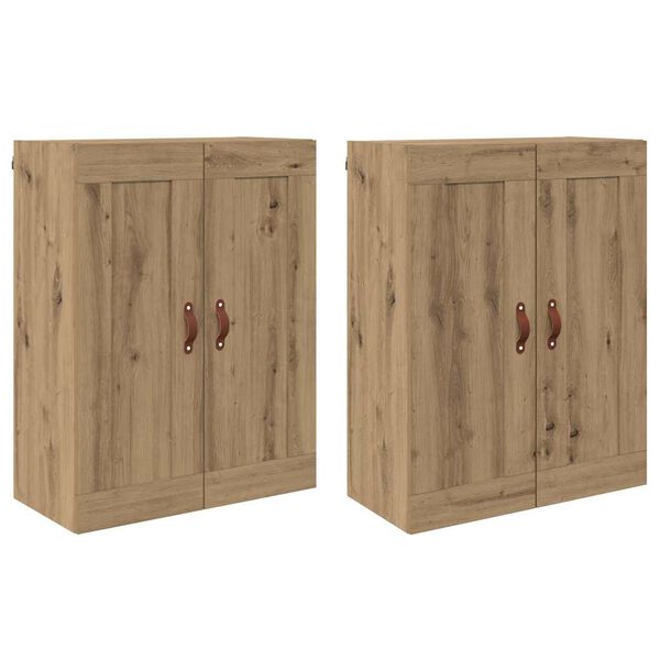 vidaXL Wall-mounted Cabinet 2 pcs Artisan Oak 69.5 x 34 x 90 cm