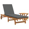 vidaXL Sun Lounger 2 pcs Brown 40 x 40 x 40cm Solid Acacia wood