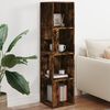 vidaXL Corner Cabinet Smoked Oak 33x33x132 cm Engineered Wood