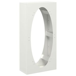 vidaXL Firewood Rack White 50x23x100 cm Cold-rolled steel