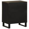 vidaXL Bedside Cabinet Black 50x33x60 cm Solid Wood Mango