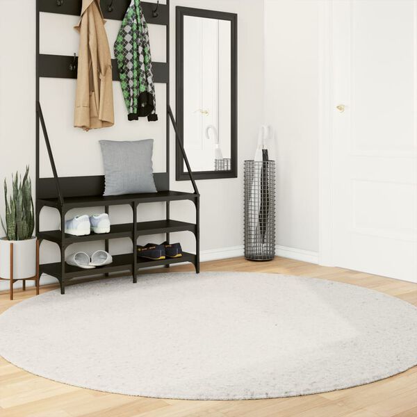 vidaXL Rug OVIEDO Short Pile Cream &Oslash; 200 cm