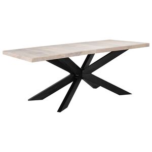 vidaXL Dining Table 180x90x76 cm Solid Bleached Mango Wood