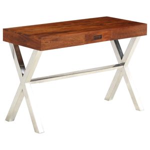 vidaXL Desk Solid Acacia Wood Honey Finish 110x50x76 cm