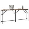 vidaXL Console Table Smoked Oak 180x23x75 cm Engineered Wood