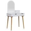 vidaXL Dressing Table Set FAUSKE 3 pcs White 76 x 50 x 143 cm