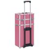 vidaXL Make-up Trolley Aluminium Pink