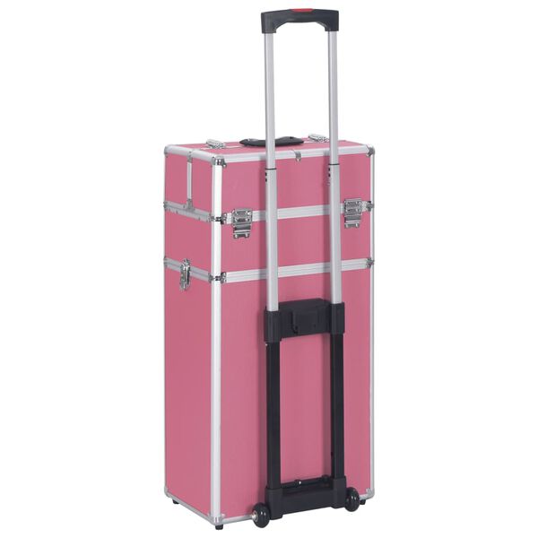 vidaXL Make-up Trolley Aluminium Pink