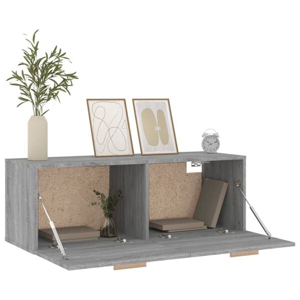 vidaXL Wall Cabinet Grey Sonoma 100x36.5x35 cm Engineered Wood