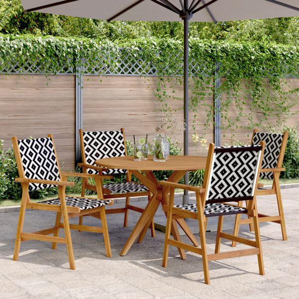 vidaXL 5 Piece Garden Dining Set Solid Wood Acacia