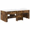 vidaXL Kids'High Bed Frame 2 pcs Smoked Oak 203 x 101.1 x 68.5 cm