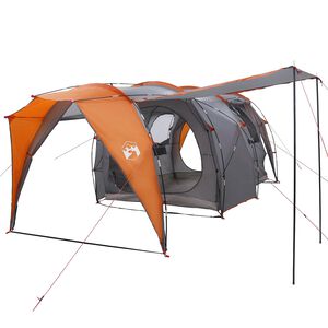 vidaXL Tunnel Tent Grey and Orange 382 x 262 x 214 cm