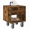 vidaXL Bedside Table Smoked Oak 40.5 x 40 x 48 cm Engineered Wood