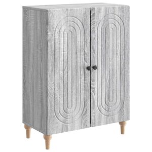 vidaXL Sideboard Grey Sonoma 66 x 34.5 x 90 cm Engineered Wood