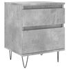 vidaXL Bedside Cabinets 2 pcs Concrete Grey 40x35x50 cm Engineered Wood
