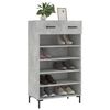 vidaXL Shoe Cabinet Concrete Grey 60x35x105 cm Engineered Wood