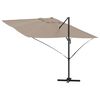 vidaXL Cantilever Roma Parasol Taupe and Black 352 x 251 x 260 cm