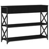 vidaXL Console Table with Drawer with Shelf Black oak 100 x 28 x 75 cm
